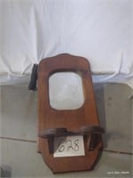 Vintage Wooden Oil Lamp Shelf - NO LAMP