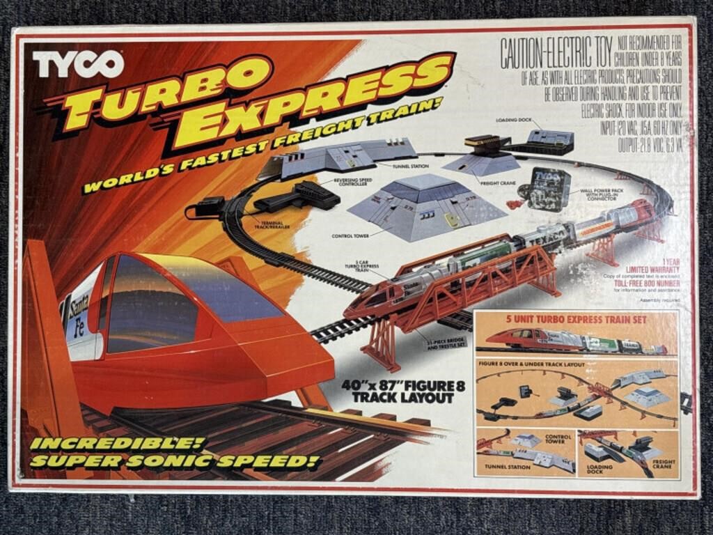 Vintage Tyco 7424 Turbo Express Train Track Set