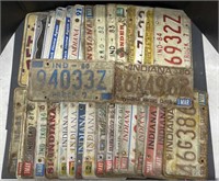 (F) Indiana License Plates Years Range 1980-2012.