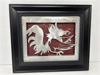 Framed 3D Metal Gamecock Wall Art