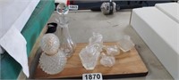 LOT OF PERFUME BOTTLES, (1) WITH STOPPER