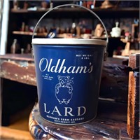 Vintage Oldham's 8 lb. Lard Tin Lee's Summit