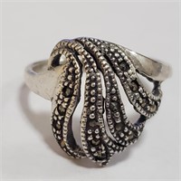 Sterling Silver Marcasite Fashion Ring SJC