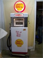 WAYNE 505 GAS PUMP RESTORED TO SUPER SHELL -