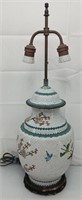 Vintage Cloisonne Asian lamp 26"