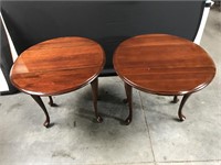 Cherry Drop Leaf Side Tables