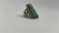 Modernist .925 Silver & Turquoise Ring
