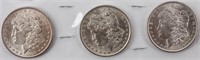 Coin 3 Morgan Silver Dollars 1897, 1896 & 1880 BU