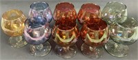 9 pc mini floral wine glass set