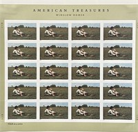 2010 American Treasures Winslow Homer stamp set of