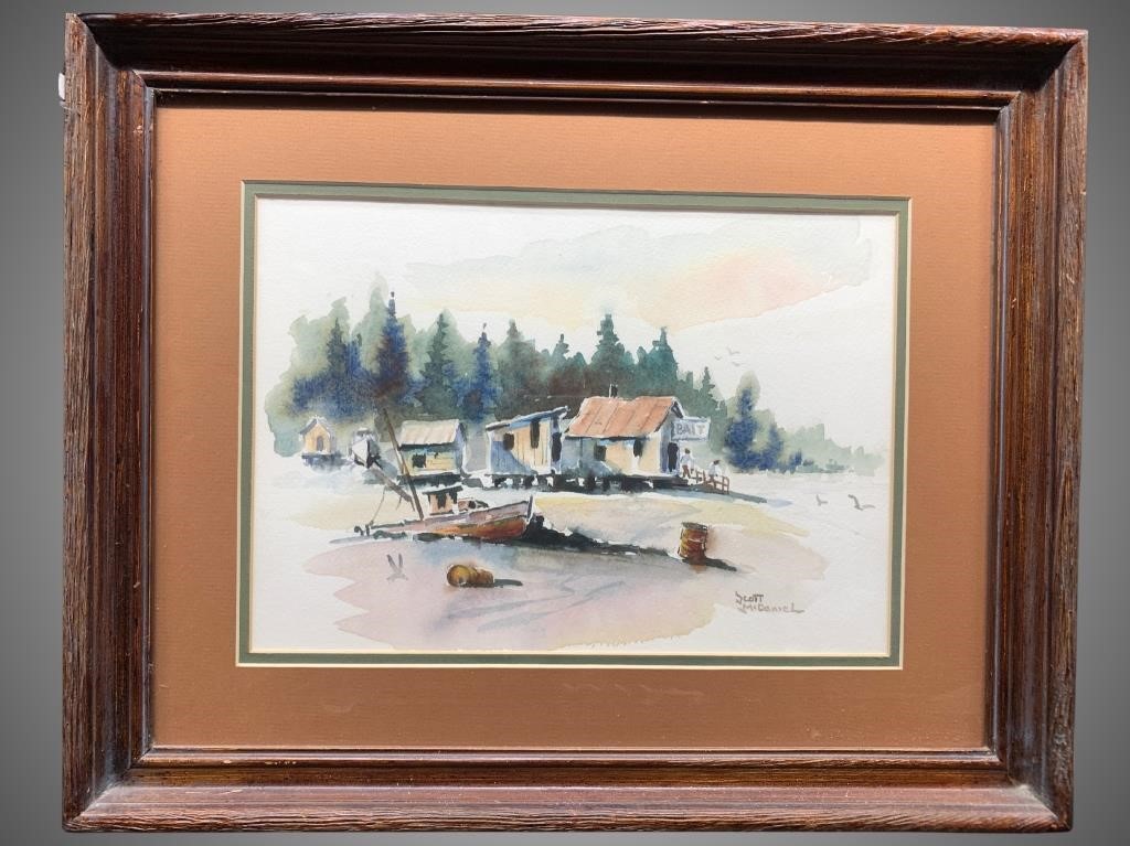 Scott McDaniel's original water color, "Beach Debr