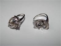 14K White Gold Rings Awaiting Stone Settings