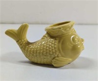 Vintage Yellow Fish Planter Ceramic