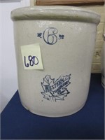 Western Stoneware 6 Gal. Double Stamp Crock