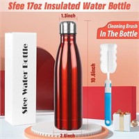 *NEW*Insulated Water Bottle, 17oz, Red