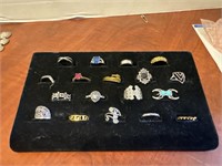 Large assortment of rings