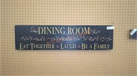 Dining room primitive style sign
