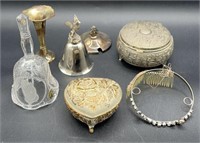 Lot Of Bells, Vintage Jewelry Boxes & More