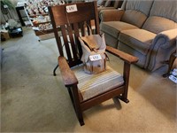 Antique Quartersawn Oak Rocking Chair