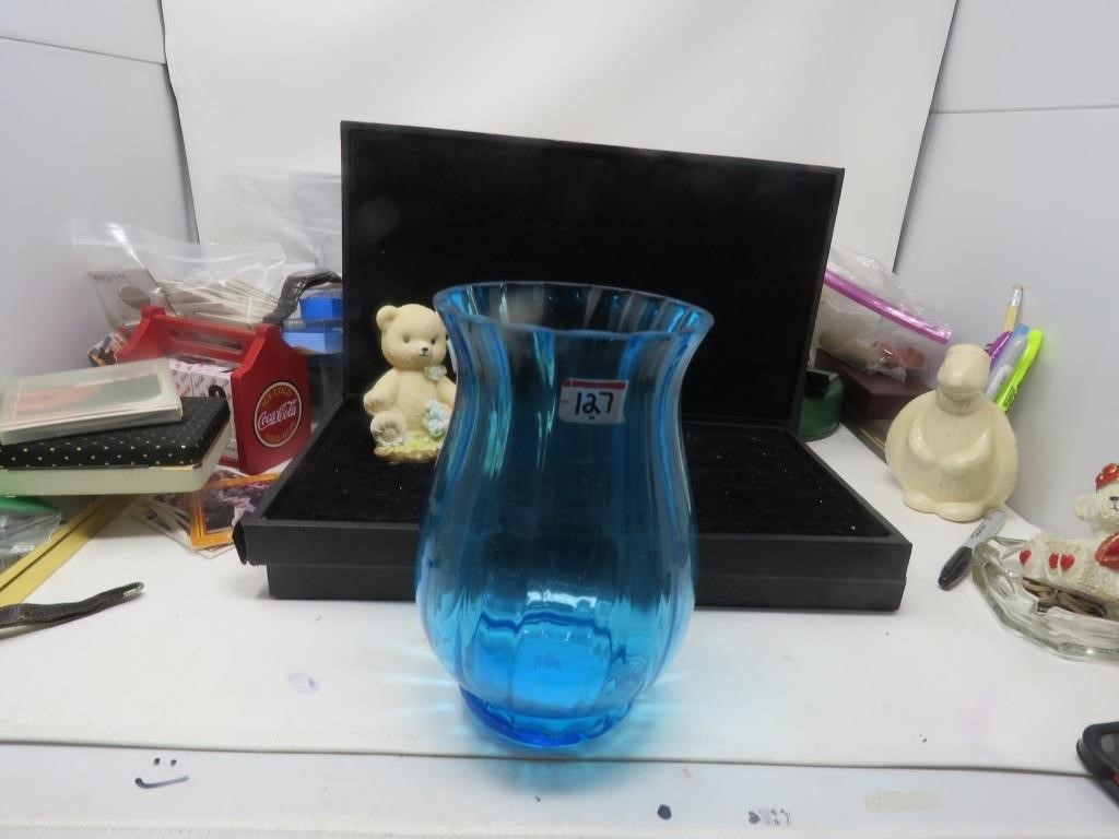 Blue TRWILLER Pattern Indo Glass CO.