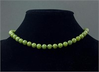 Jade Bead Necklace & Cubic Magnetic Clasp CRV$623
