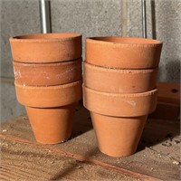 (6) Miniature Terracotta Planters