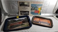 MINNEAPOLIS BAR MENU, COCA-COLA TRAY, MUSIC TRAY