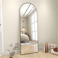 Koonmi Arched Full Length Mirror, 58"x18" Black