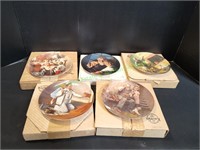 (5) Norman Rockwell Collection Decorative Plates