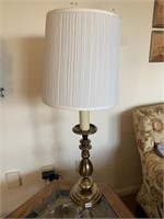 BRASS CANDLESTICK STYLE LAMP