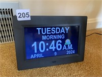DIGITAL TIME AND DAY CLOCK