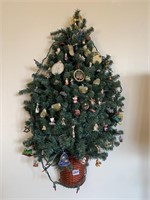 WALL TREE WITH MINIATURE ORNAMENTS