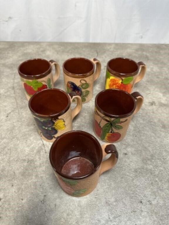 Ceramic Terracotta Fruit Coffee Cups