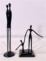 Bronze sculptures: Louise Hederstrom, 3.75" dia.