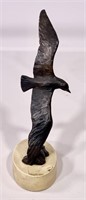 Bronze: Seagull by Puchta, 4" x 2.5" base, 8.75"T