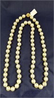 28" Strand of 8.5mm Genuine Pearls 14K Clasp