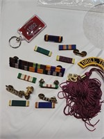 Vintage Military Medals Pins and Ribbons