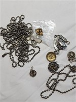 Necklace Lot some Silver Pendants