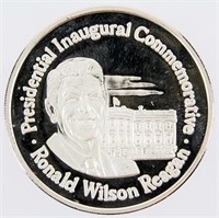 Coin Reagan Inaugural 1 Troy Oz Silver Round