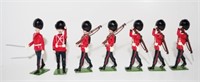 Set 7 metal Scots guards with office