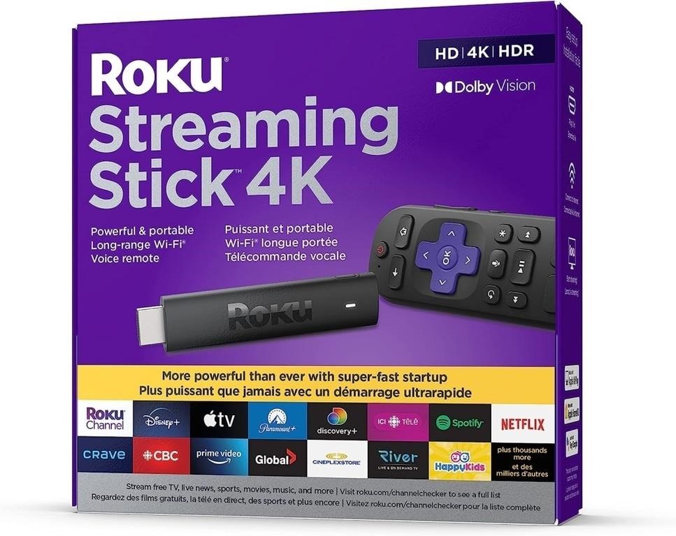 Sealed, Roku Streaming Stick 4K 2022 (Official