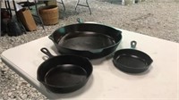 (3) Cast Iron Skillets