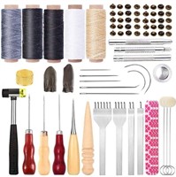 New- 33Pcs Leather Sewing Tools Leather Tool Kit