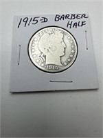 1915-D Barber Half Dollar