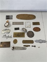Selection of Vintage Plaques, Badges etc