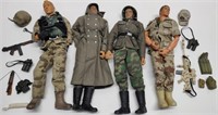 4 Military Dolls & Accessories
