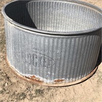 42' Round Sioux Brand Galvanized Trough