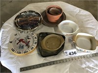 BOWLS, THERMOMETER, PLANTER