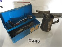 OIL SPOUT, TOOLBOX W TOOLS