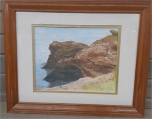 Oil on Canvas board signed C.P. Olmstead